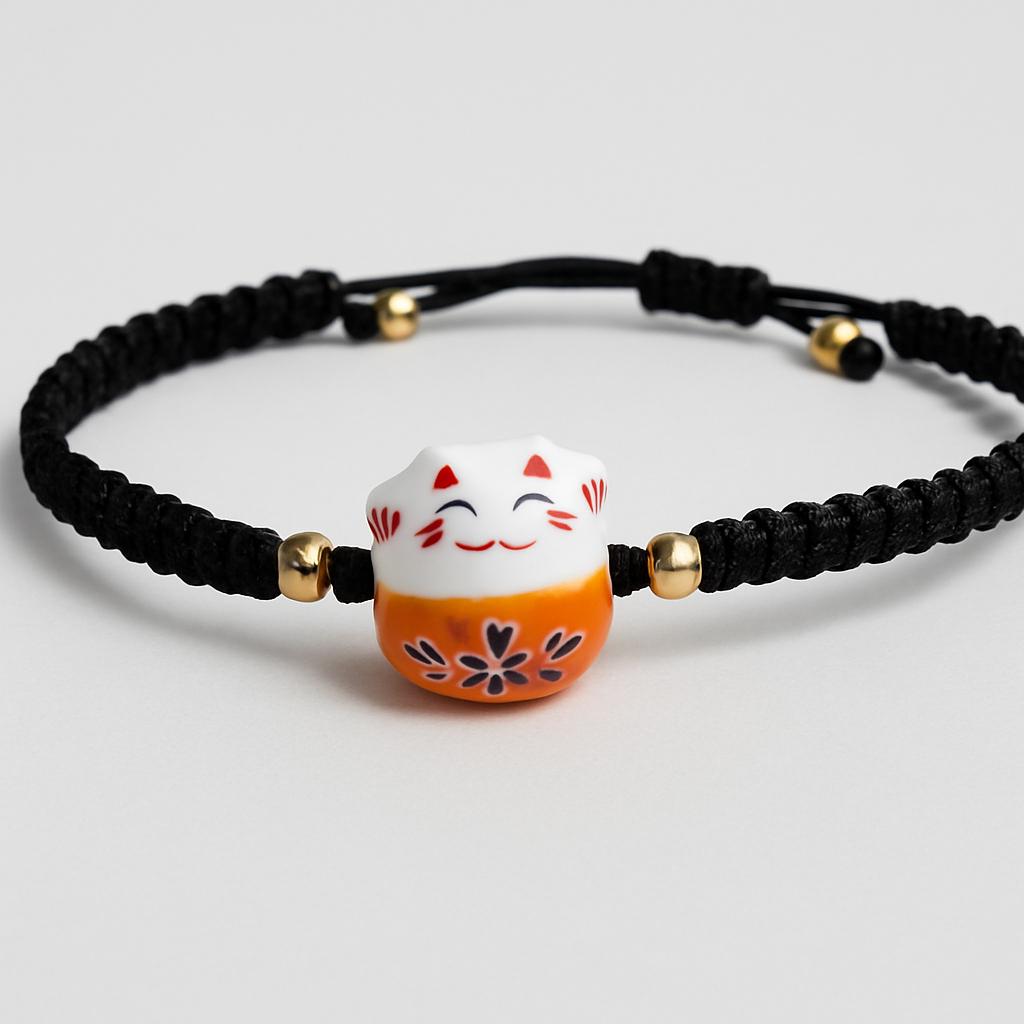 Pulsera Maneki· Talismán de Buena Suerte